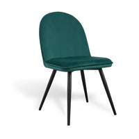 LÚZETE - SEDIA HADLEY IN VELLUTO VERDE SCURO