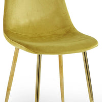 LÚZETE - SEDIA HADLEY VELLUTO DORATO