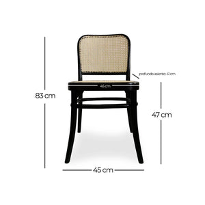 LÚZETE - SEDIA HANNAH IN LEGNO DI OLMO ROSA