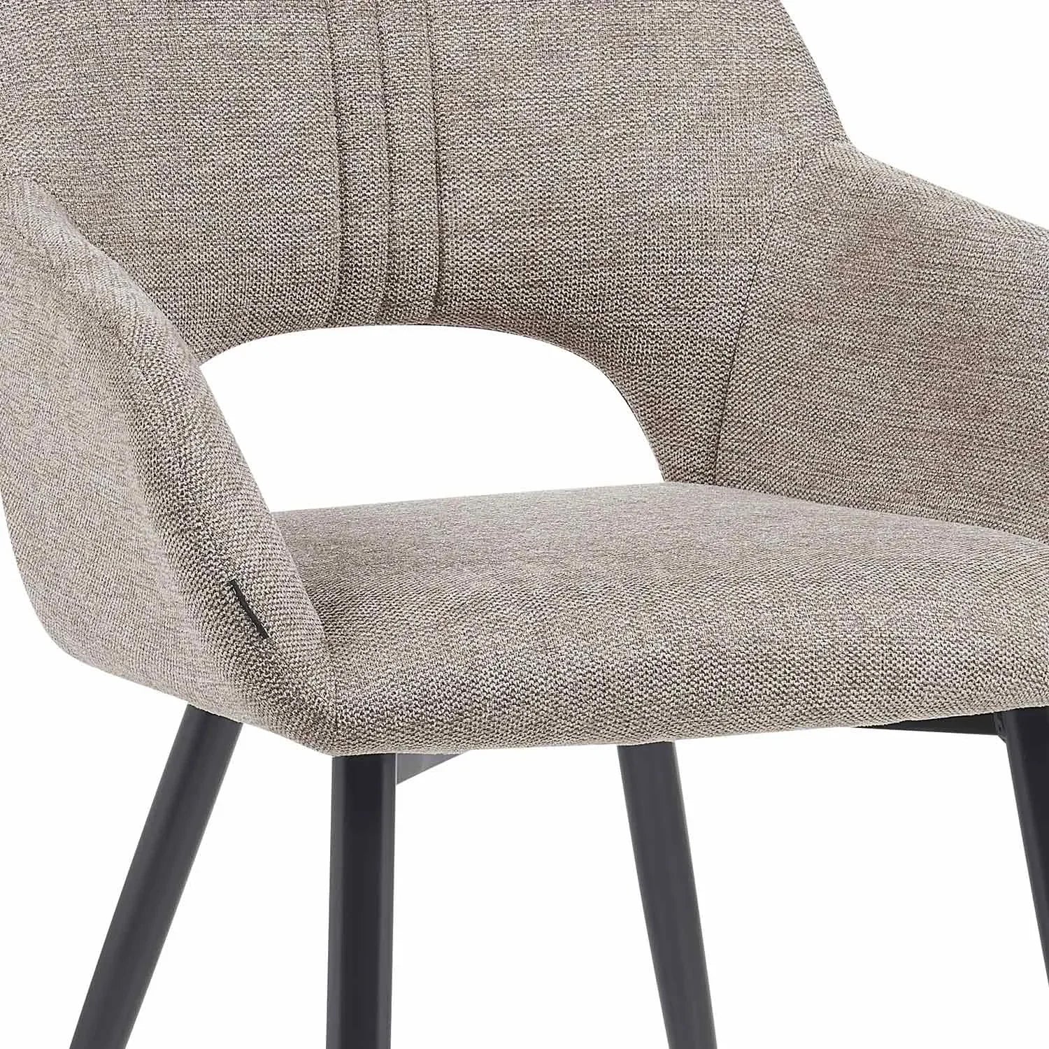 SEDIA IMBOTTITA BEIGE GAMBE NERE ROWAN