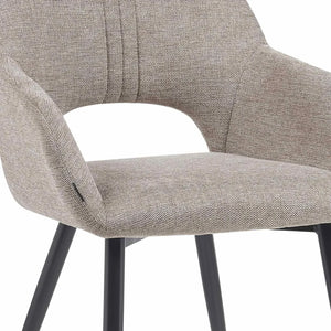 SEDIA IMBOTTITA BEIGE GAMBE NERE ROWAN