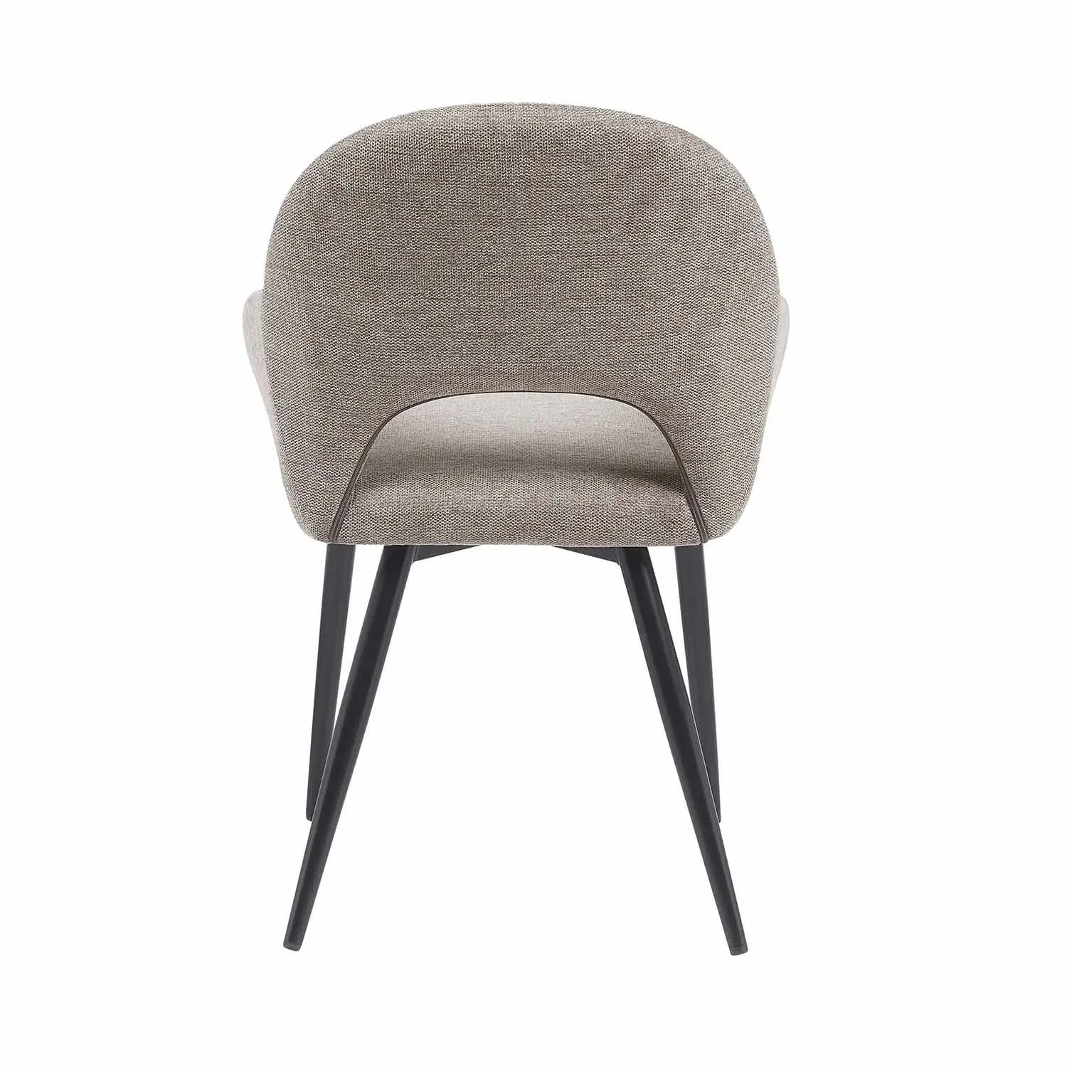 SEDIA IMBOTTITA BEIGE GAMBE NERE ROWAN