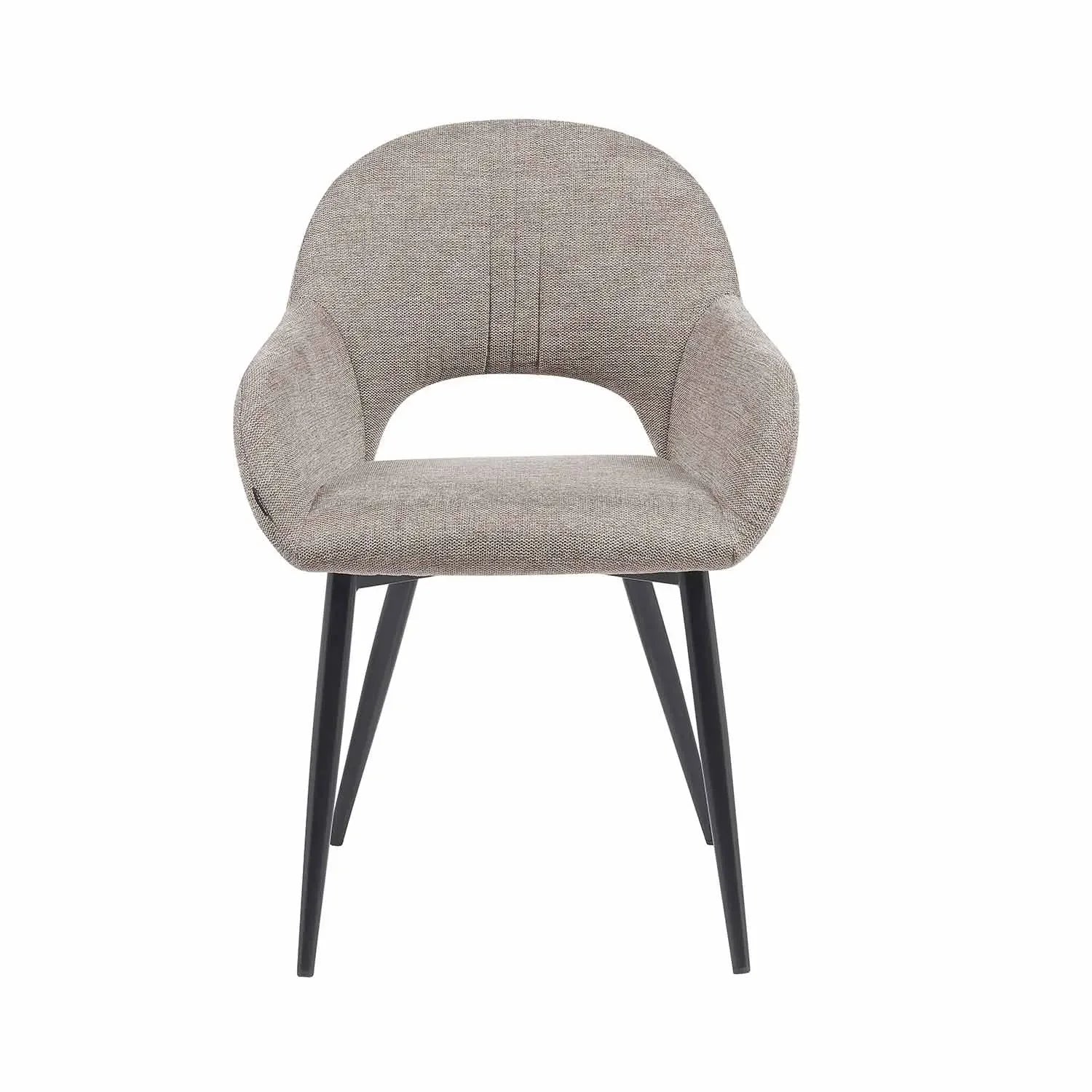 SEDIA IMBOTTITA BEIGE GAMBE NERE ROWAN