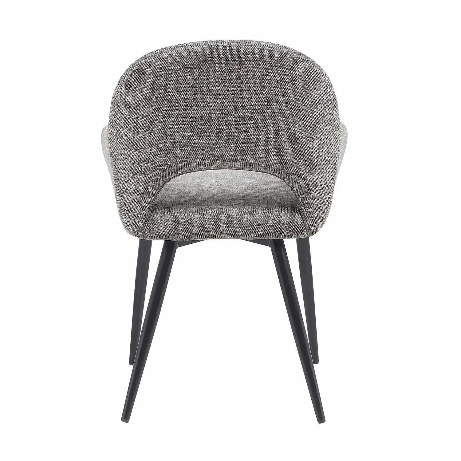 SEDIA IMBOTTITA GRIGIA GAMBE NERE ROWAN