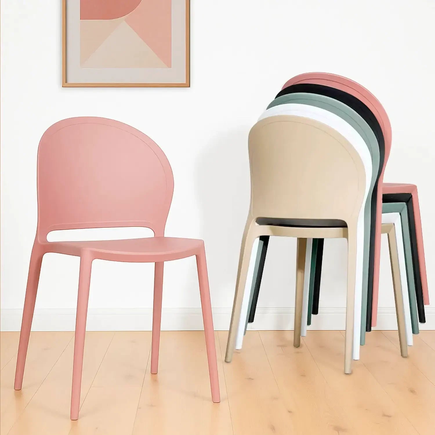 SEDIA IMPILABILE ROSA PALE HARLEM