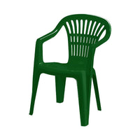 Sedia in polipropilene monoblocco, scilla leggera, verde