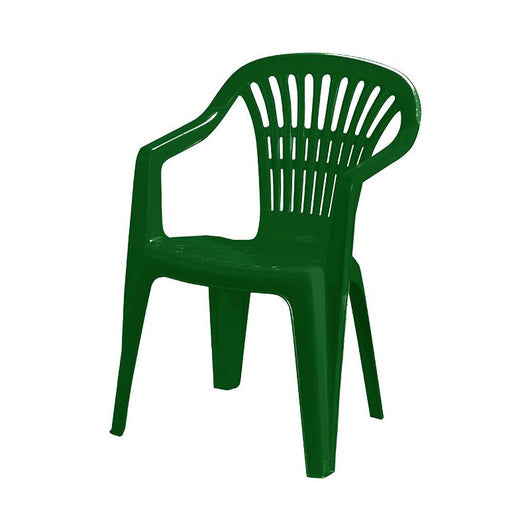 Sedia in polipropilene monoblocco, scilla leggera, verde