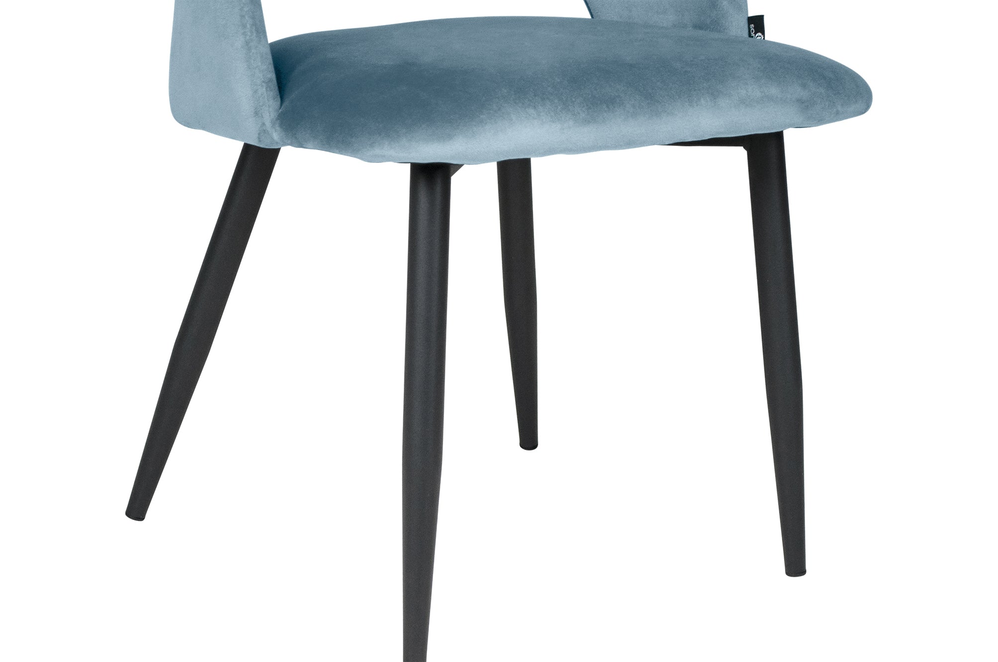 Sedia da pranzo imbottita in velluto carta da zucchero - Zoe (2pz) - SD25ZOPM