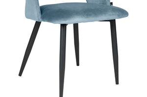 Sedia da pranzo imbottita in velluto carta da zucchero - Zoe (2pz) - SD25ZOPM