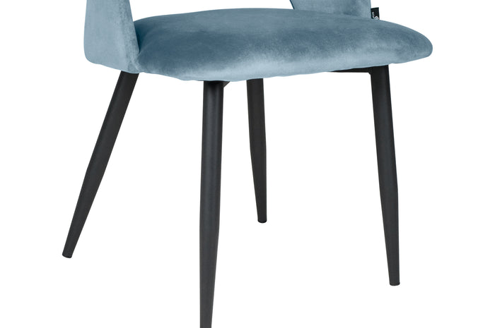 Sedia da pranzo imbottita in velluto carta da zucchero - Zoe (2pz) - SD25ZOPM