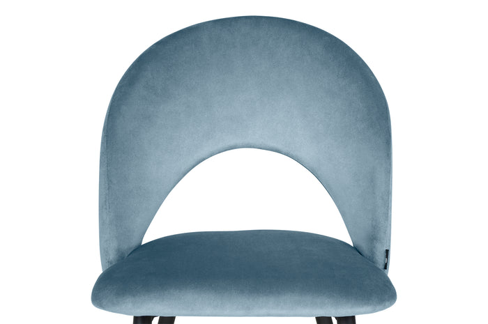 Sedia da pranzo imbottita in velluto carta da zucchero - Zoe (2pz) - SD25ZOPM