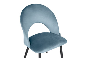 Sedia da pranzo imbottita in velluto carta da zucchero - Zoe (2pz) - SD25ZOPM