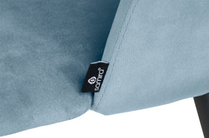 Sedia da pranzo imbottita in velluto carta da zucchero - Zoe (2pz) - SD25ZOPM