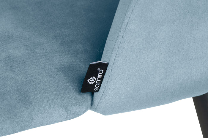 Sedia da pranzo imbottita in velluto carta da zucchero - Zoe (2pz) - SD25ZOPM