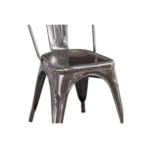 LÚZETE - SEDIA JOSEPHINE IN METALLO INVECCHIATO