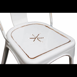 SEDIA LOLA BIANCO ANTICO