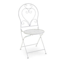 Sedia metallo Leila bianco cm 50x41h45/94