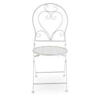 Sedia metallo Leila bianco cm 50x41h45/94