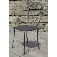 Sedia metallo new old antracite chiaro cm 41x48h90