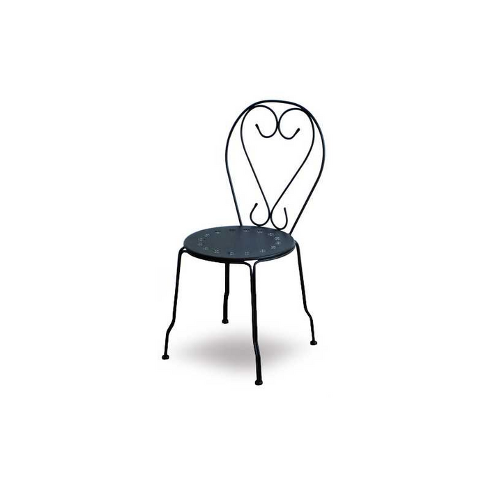 Sedia metallo new old antracite chiaro cm 41x48h90