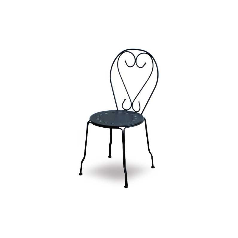 Sedia metallo new old antracite chiaro cm 41x48h90