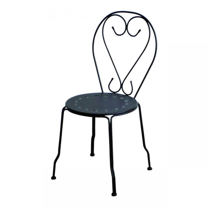 Sedia metallo new old antracite chiaro cm 41x48h90