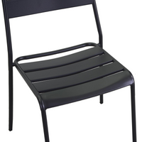 Sedia metallo Rovigo antracite cm 50x54h42/87