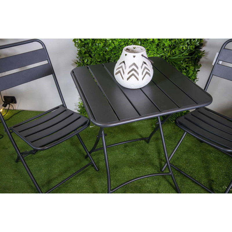 Sedia metallo rovigo pieghevole antracite cm 44x53h45/86