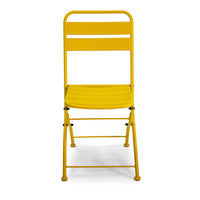 Sedia metallo rovigo pieghevole gialla cm 44x53h45/86