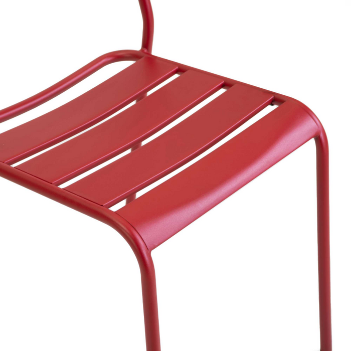 Sedia metallo Rovigo rossa cm 50x54h42/87