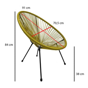 LÚZETE - SEDIA MIAMI SPRINGS GIALLO