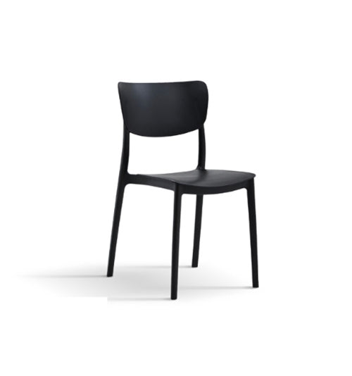 Set 4 sedie nere da esterno Nero, ZZNLF6023