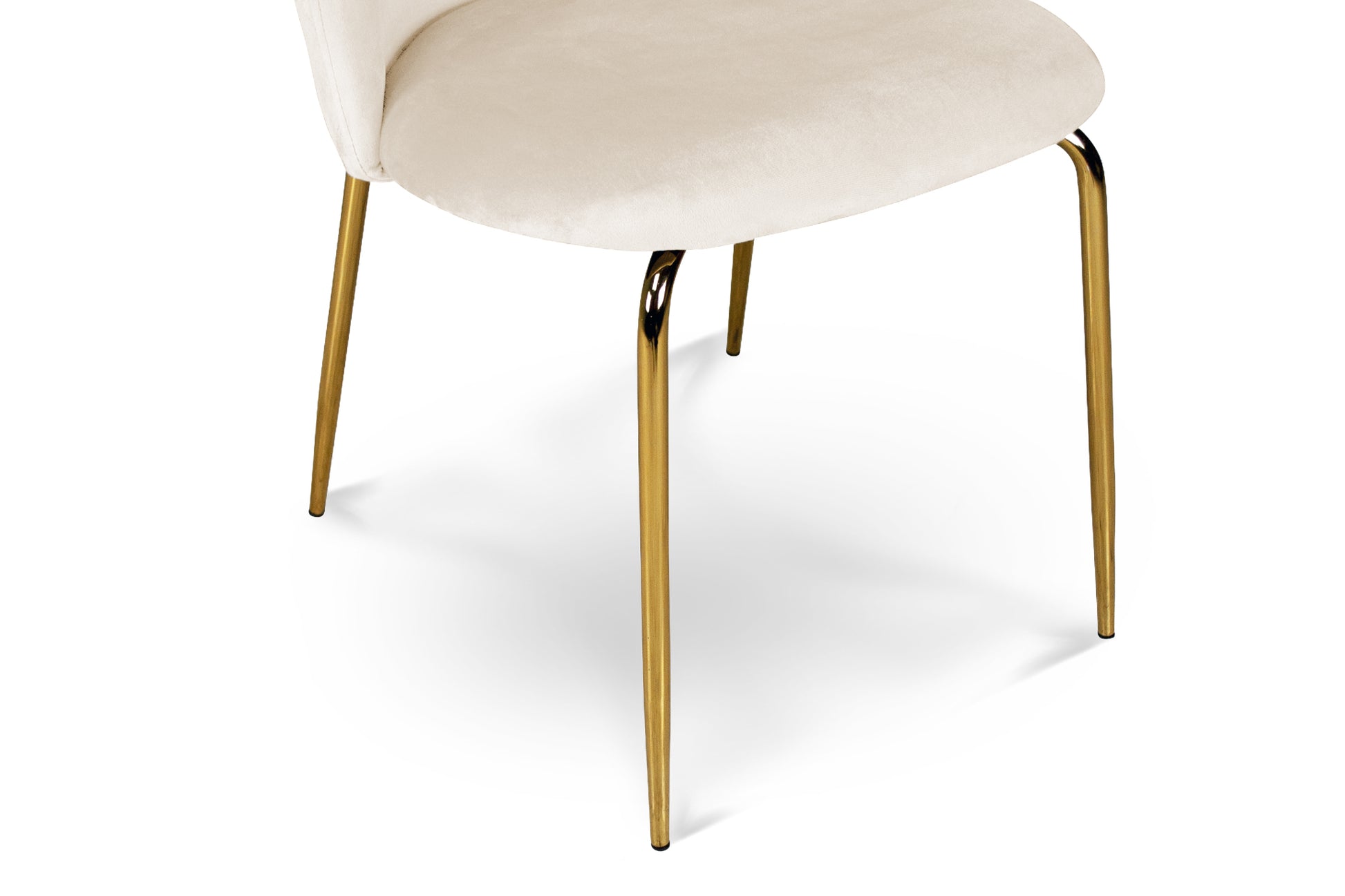 Set di 2 sedie da pranzo imbottite in velluto beige - Nicole - SD11NIG