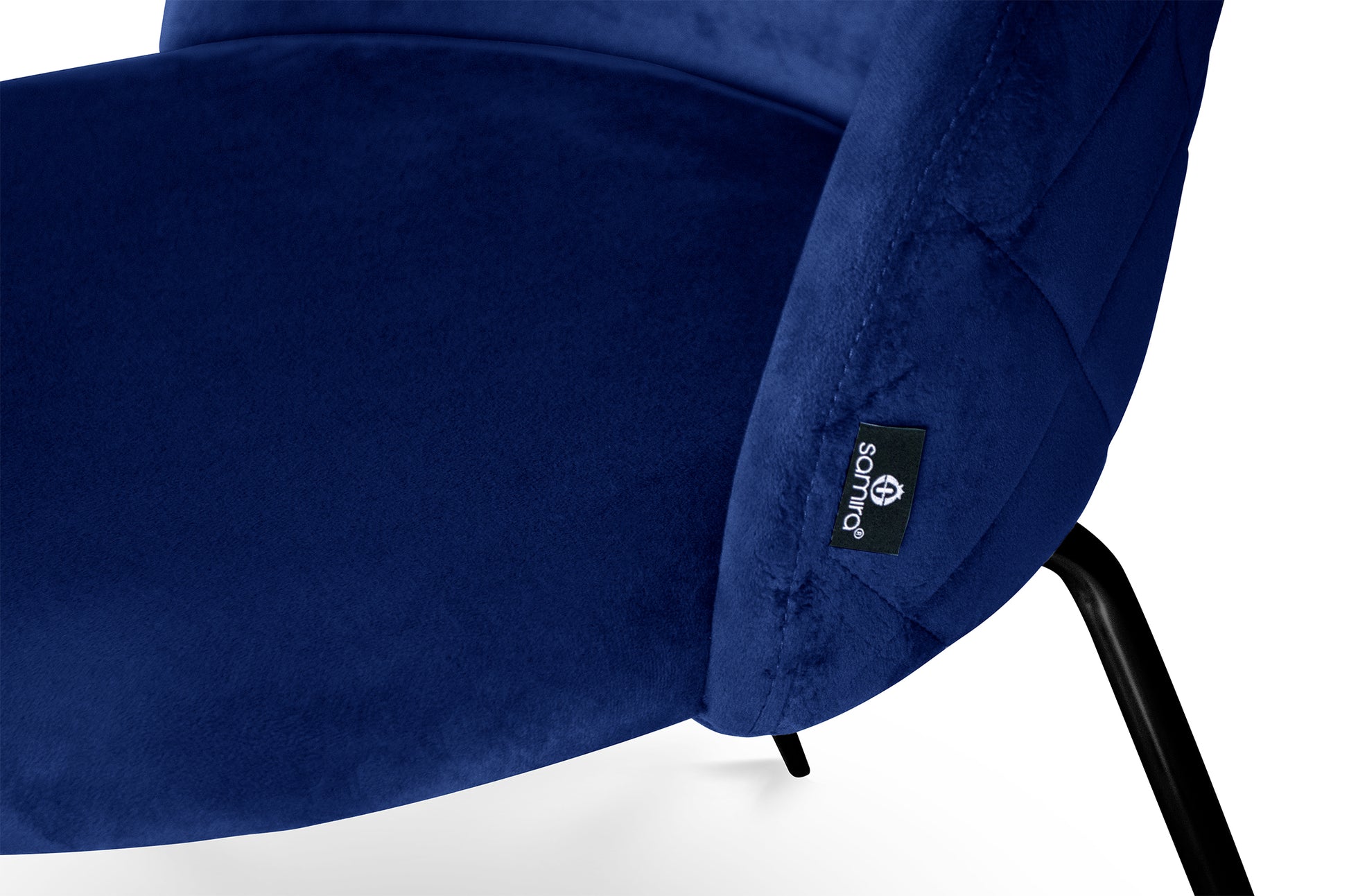 Set di 2 sedie da pranzo imbottite in velluto blu – Nicole - SD07NIPN