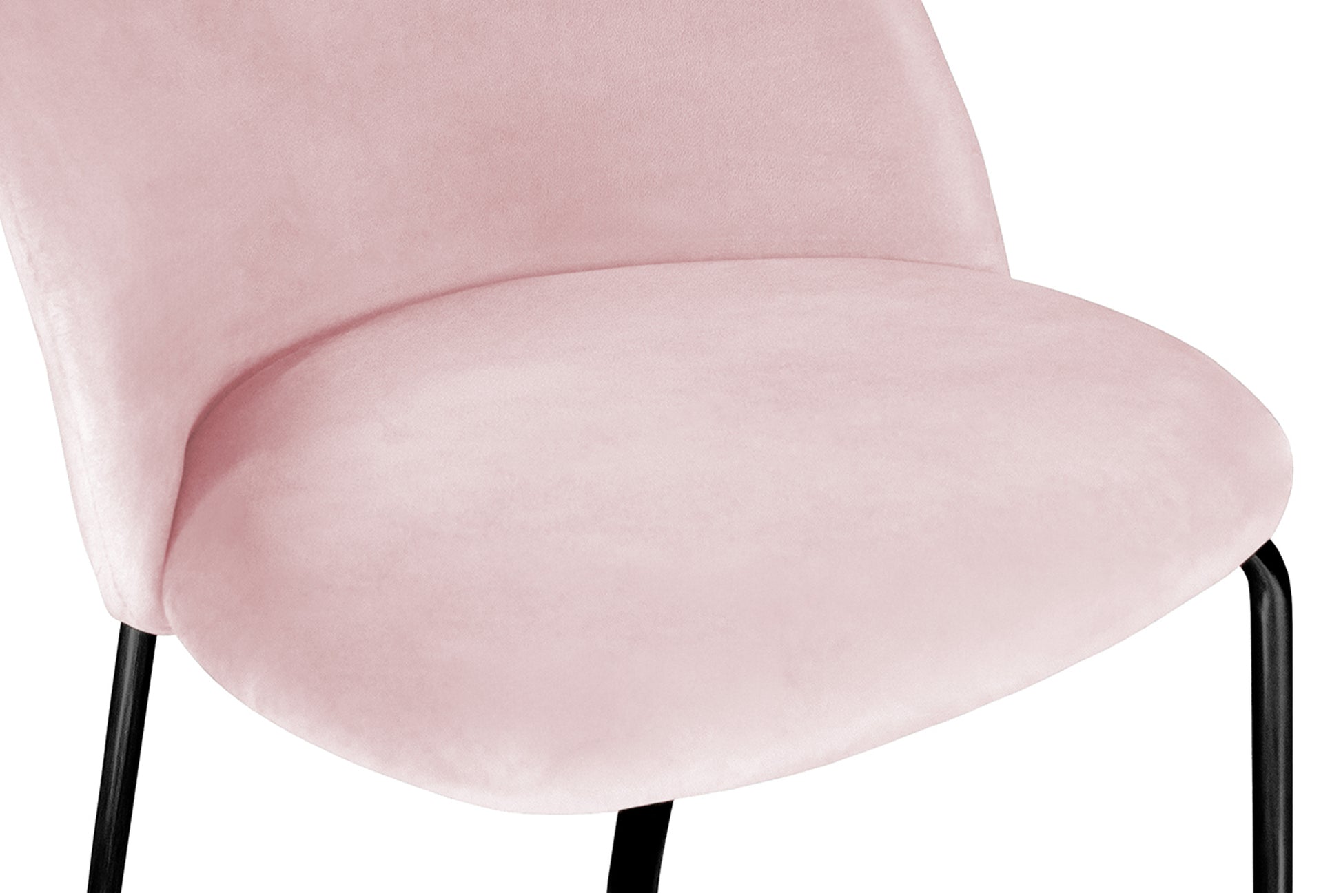 Set di 2 sedie da pranzo imbottite in velluto rosa – Nicole - SD19NIPN