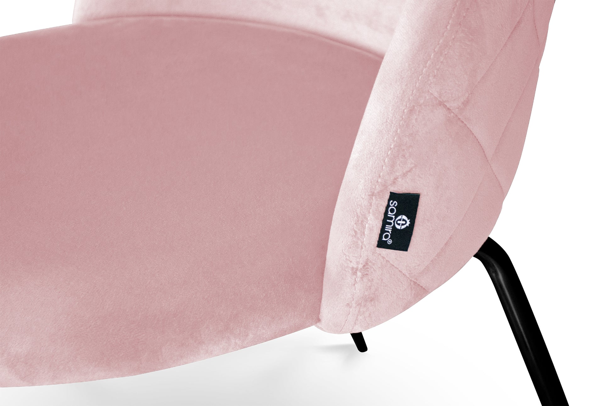 Set di 2 sedie da pranzo imbottite in velluto rosa – Nicole - SD19NIPN