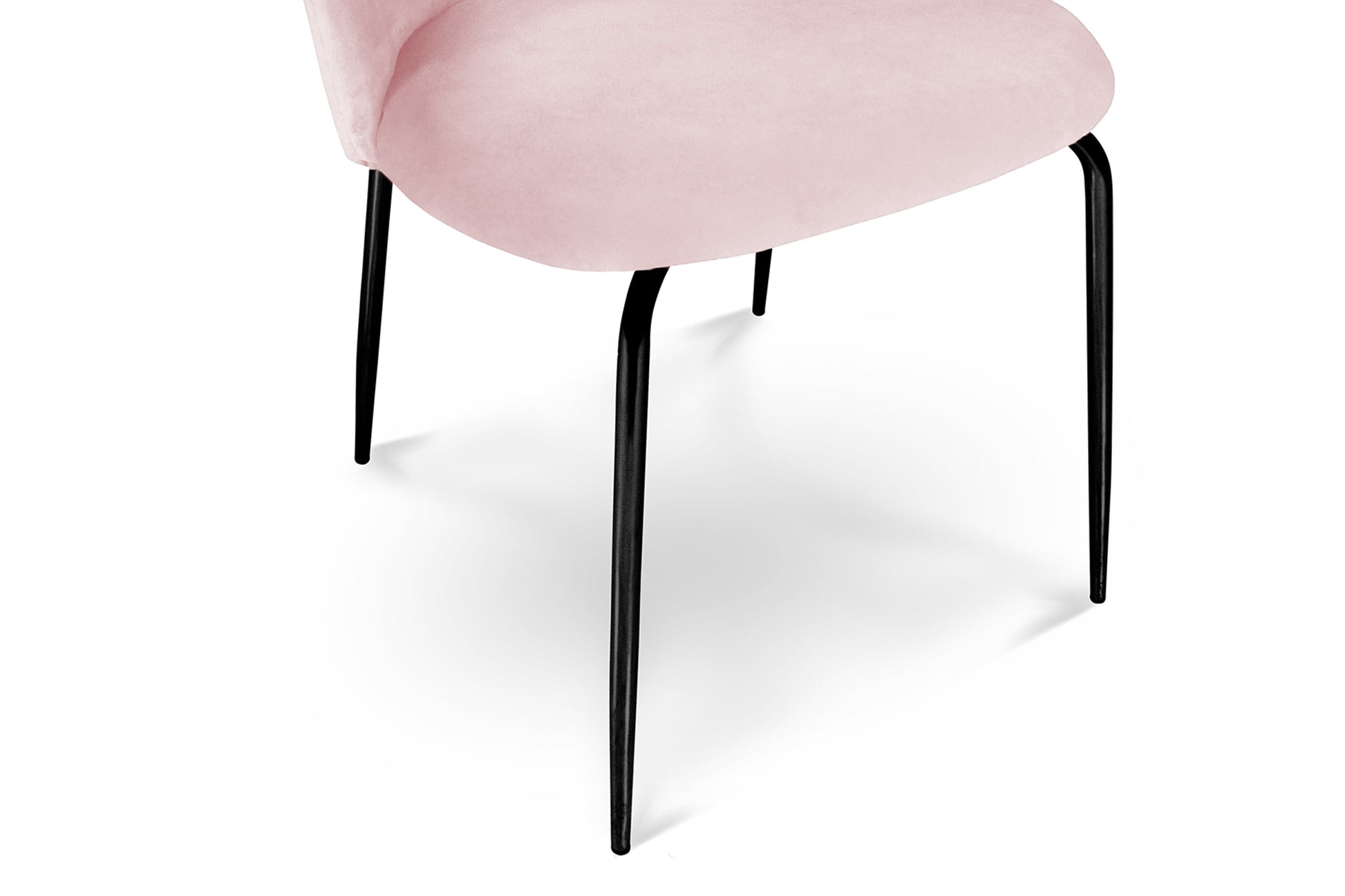 Set di 2 sedie da pranzo imbottite in velluto rosa – Nicole - SD19NIPN