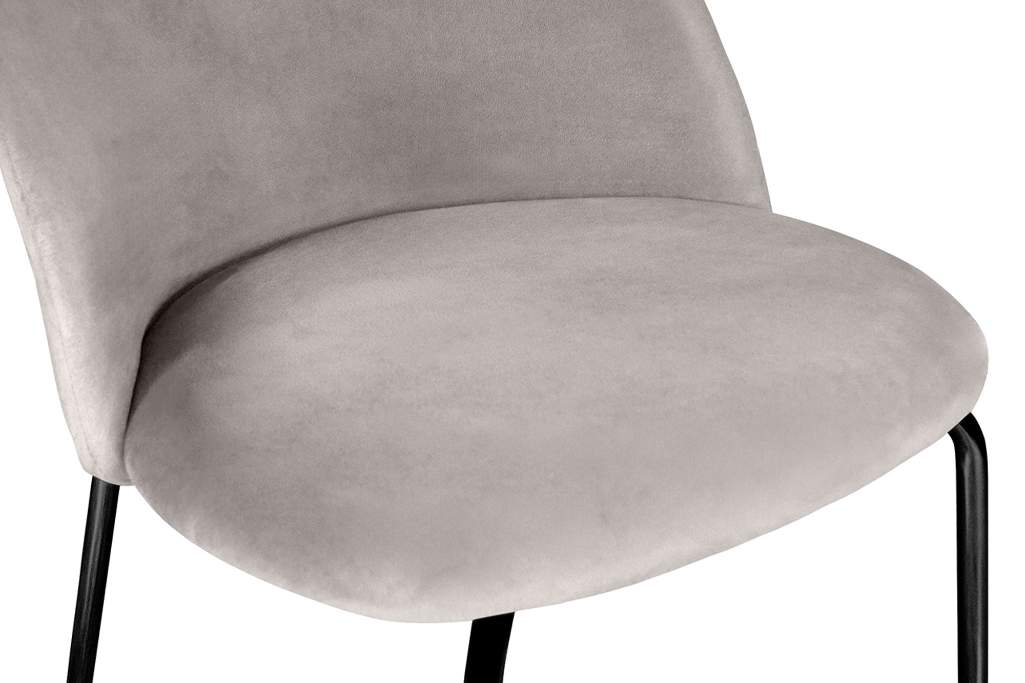 Set di 2 sedie da pranzo imbottite in velluto tortora – Nicole - SD03NIPN