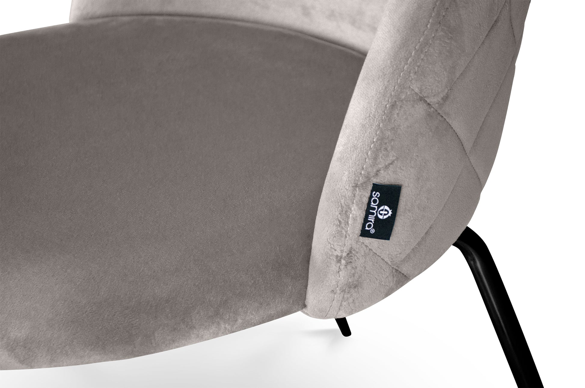 Set di 2 sedie da pranzo imbottite in velluto tortora – Nicole - SD03NIPN
