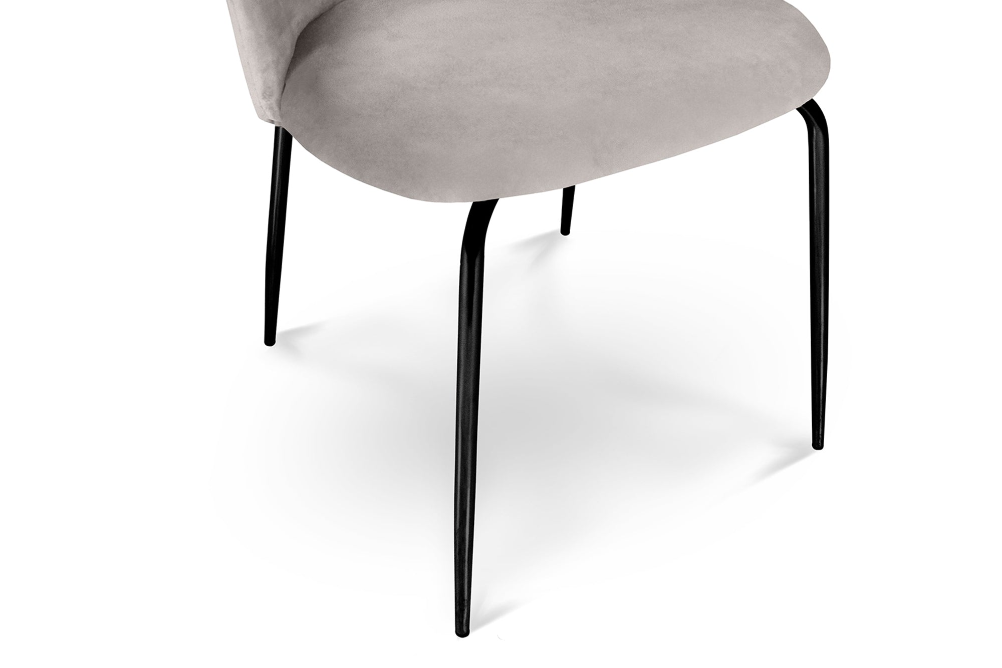 Set di 2 sedie da pranzo imbottite in velluto tortora – Nicole - SD03NIPN