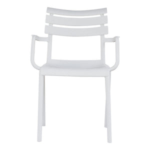 Sedia Olbia Con Braccioli In Polipropilene Bianca Moia