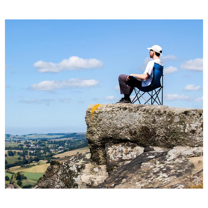 Trade Shop - Sedia Pieghevole Con Portabicchiere Da Pesca Campeggio Mare Spiaggia Tinta Unita 285006 -