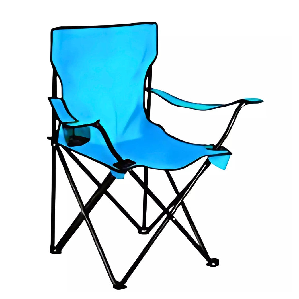 Trade Shop - Sedia Pieghevole Con Portabicchiere Da Pesca Campeggio Mare Spiaggia Tinta Unita 285006 -