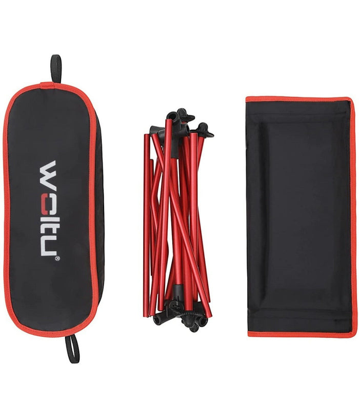 Sedia Pieghevole Da Campeggio Pesca Impermeabile Portatile Carico 140kg Tessuto         