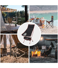 Sedia Pieghevole Da Campeggio Pesca Impermeabile Portatile Carico 140kg Tessuto         