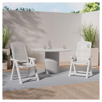 Trade Shop - Sedia Pieghevole Poltrona Bianca Arredo Esterno Da Giardino 60x61x109h Cm 851016 -