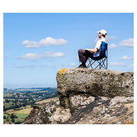 Trade Shop - Sedia Pipistrello Pieghevole Con Portabicchiere Pesca Campeggio Mare Spiaggia 350006 -