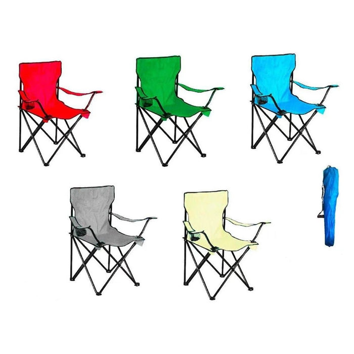 Trade Shop - Sedia Pipistrello Pieghevole Con Portabicchiere Pesca Campeggio Mare Spiaggia 350006 -