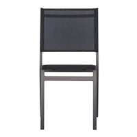 Sedia Pola Alluminio Antracite Text Nero Moia