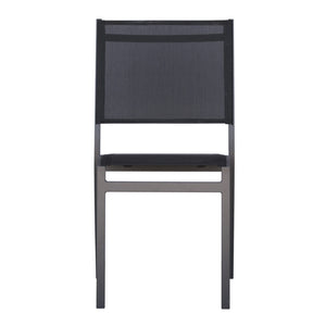 Sedia Pola Alluminio Antracite Text Nero Moia